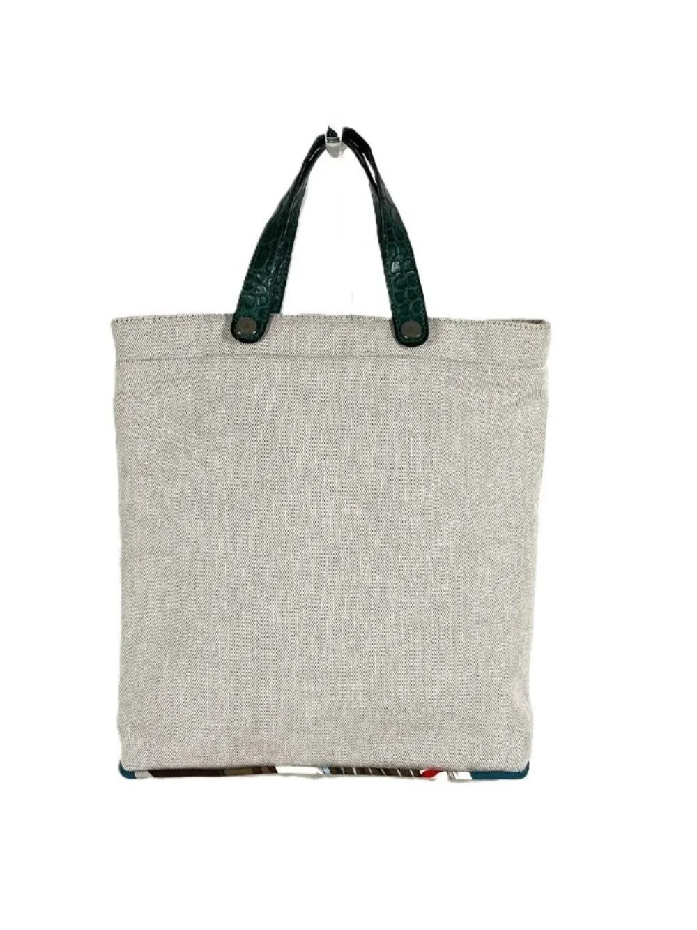 Hermes Handbag Petit Ash Canvas Green